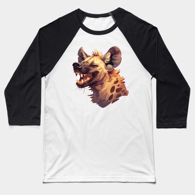 hyena Baseball T-Shirt by Stephanie Francoeur Art